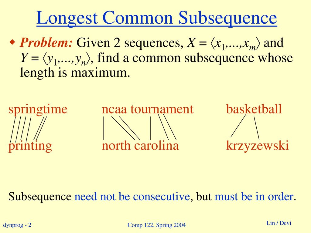 Dynamic programming comp 122 fall ppt download