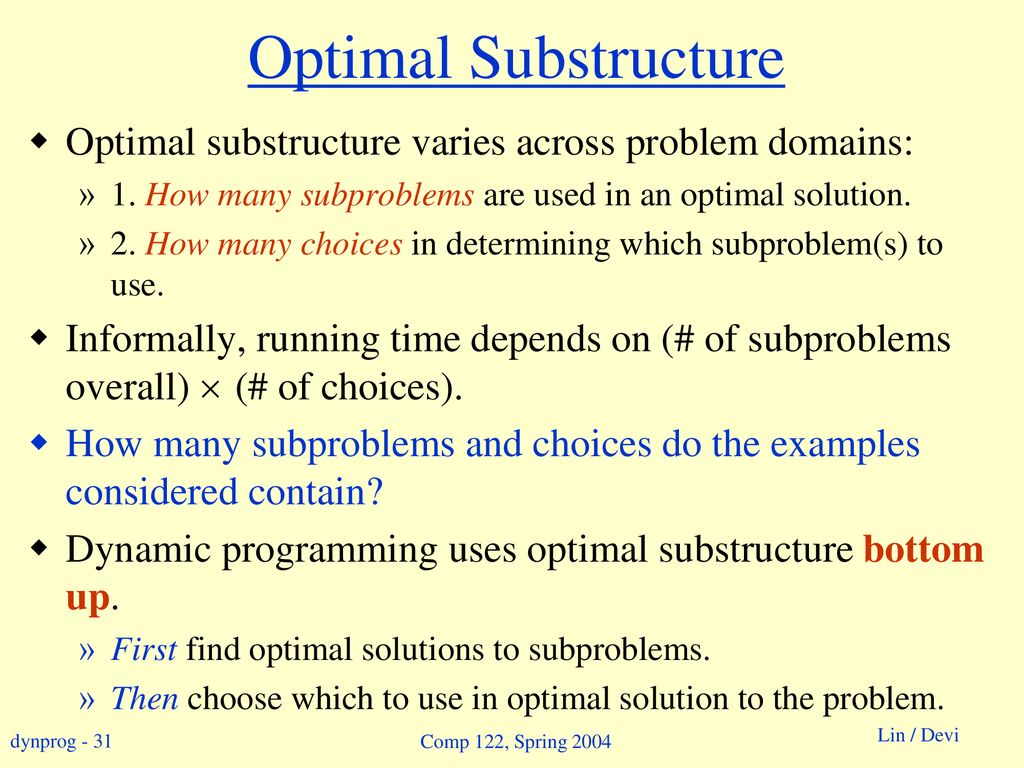 Dynamic Programming Comp 122, Fall ppt download