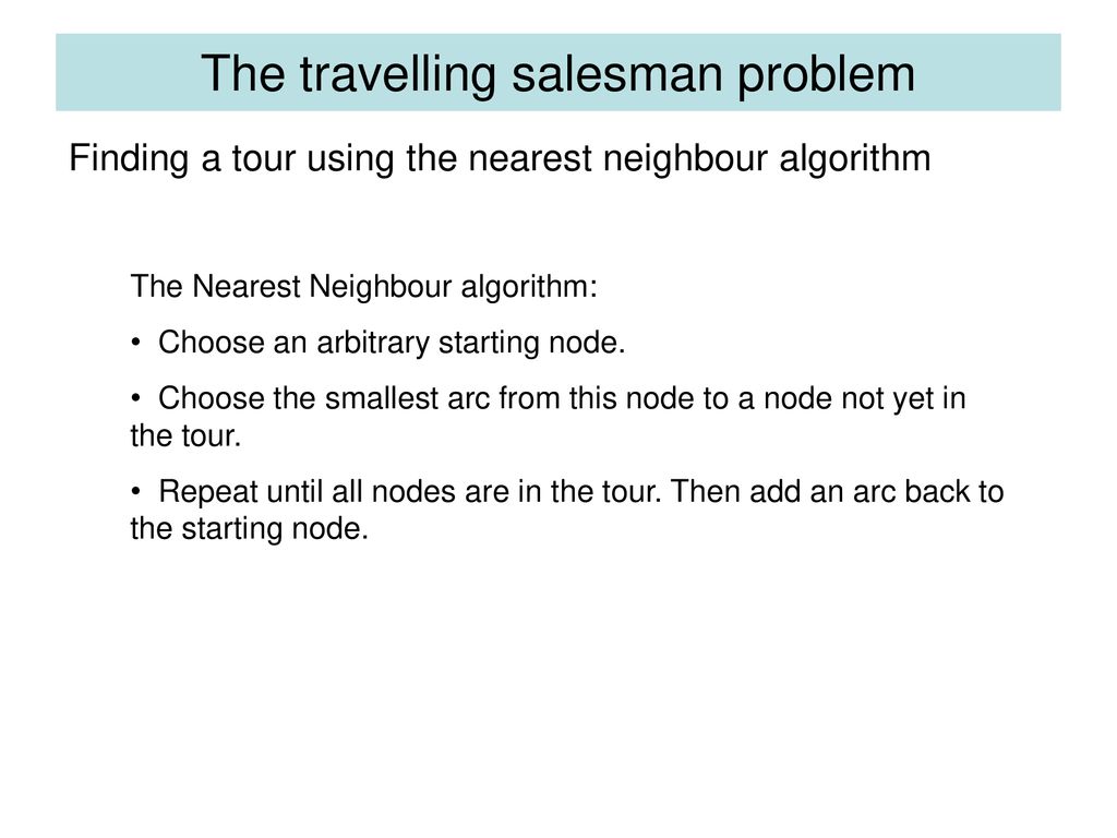 travelling salesman nodes
