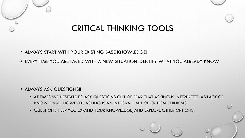 nursing critical thinking tools