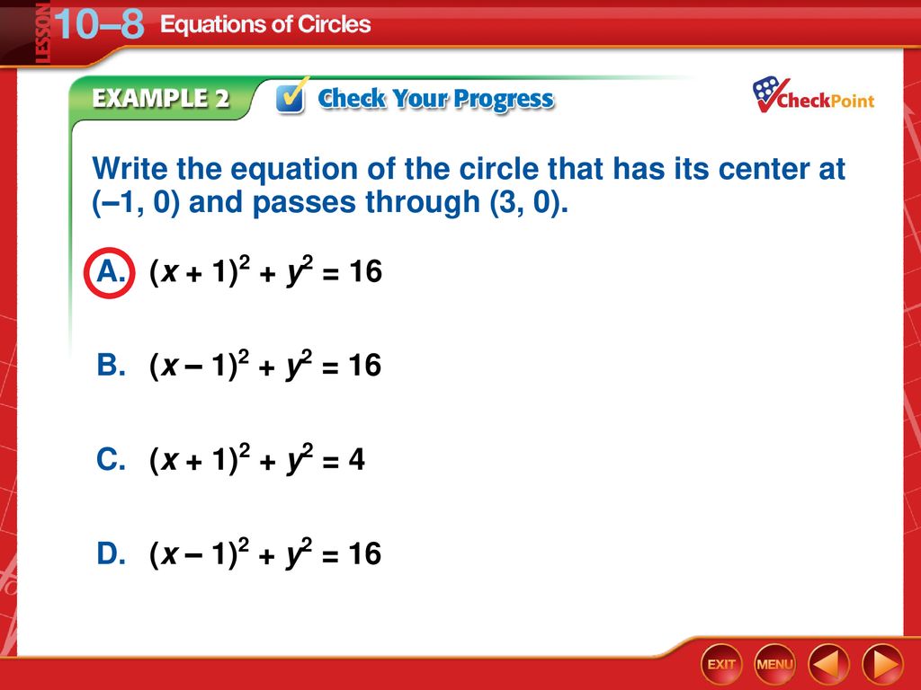 LESSON 26–26 Equations of Circles. - ppt download