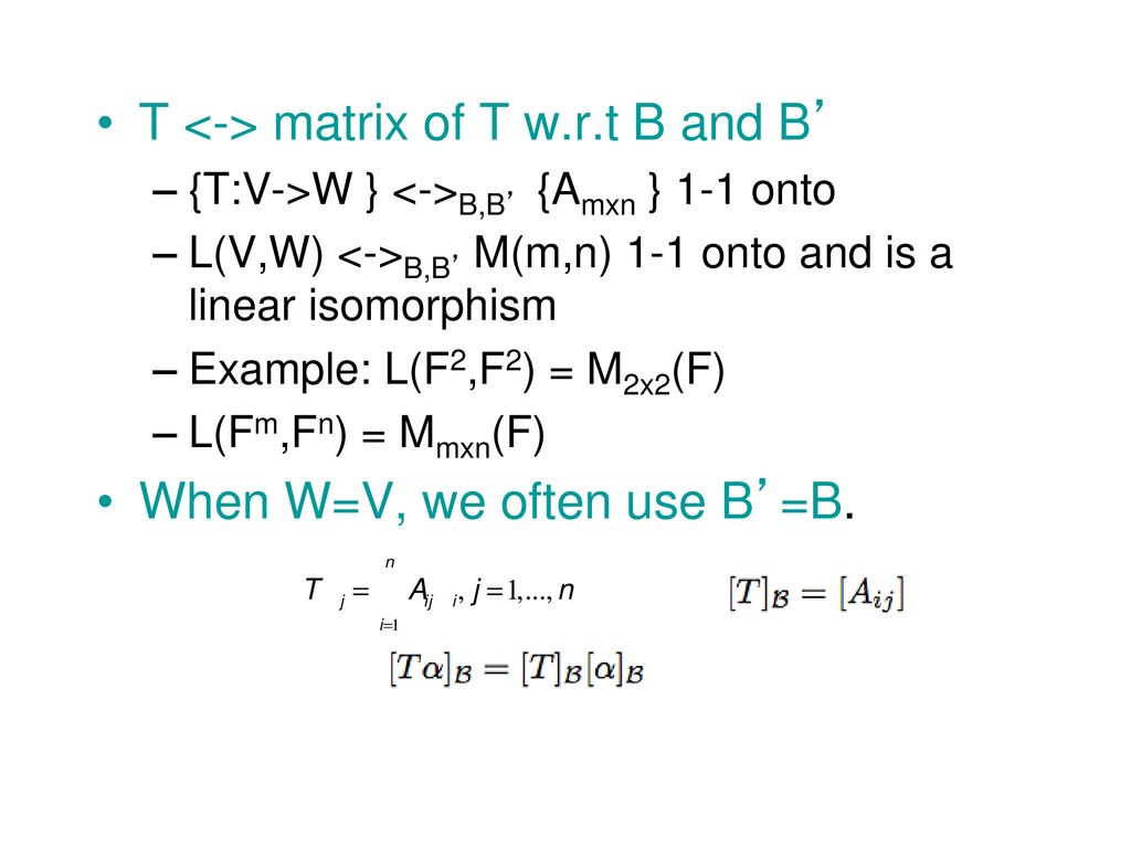 Representation By Matrices Ppt Download