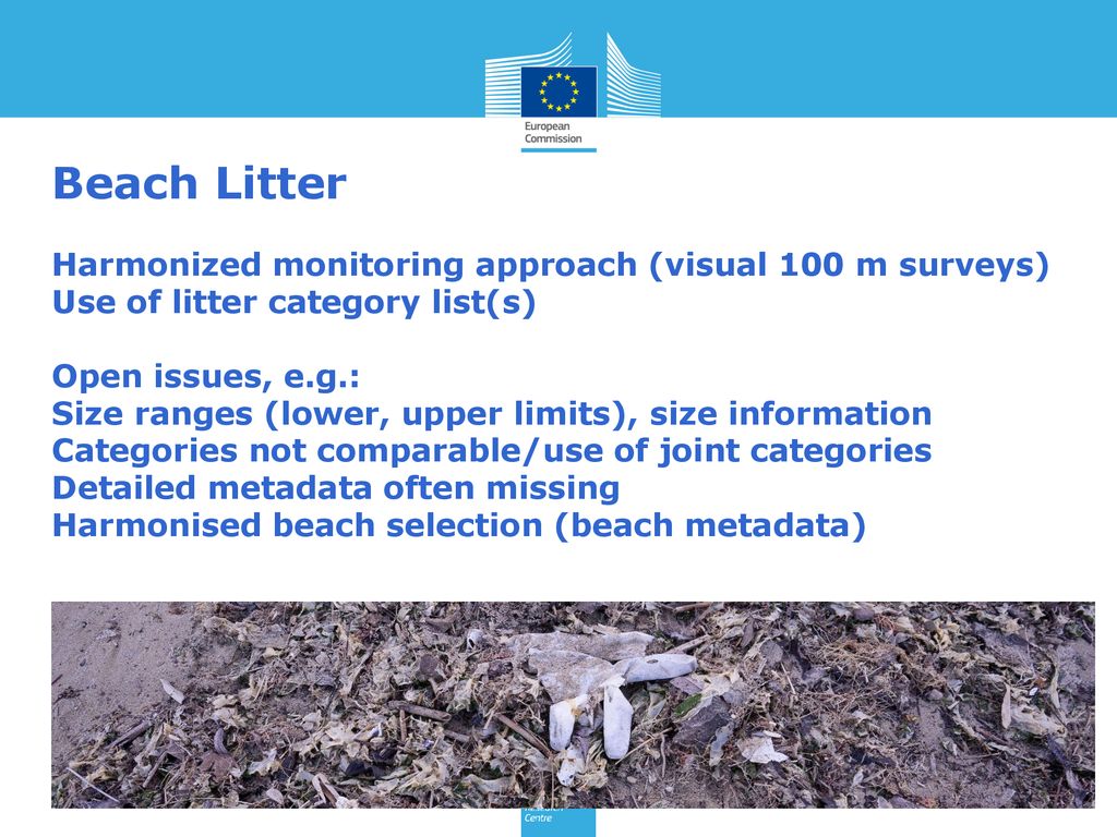 Beach Litter Harmonized monitoring approach (visual 100 m surveys)