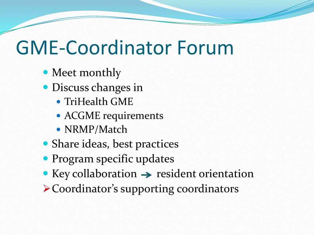 GME-Coordinator Forum