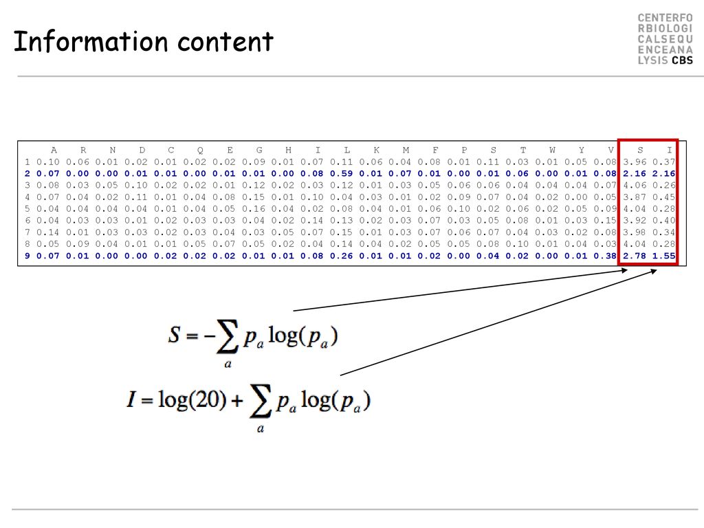 Sequence Motifs Information Content And Sequence Logos Ppt Download
