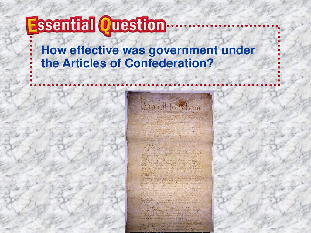 How effective was government under the Articles of Confederation