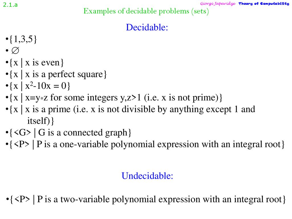 Theory of computability ppt download