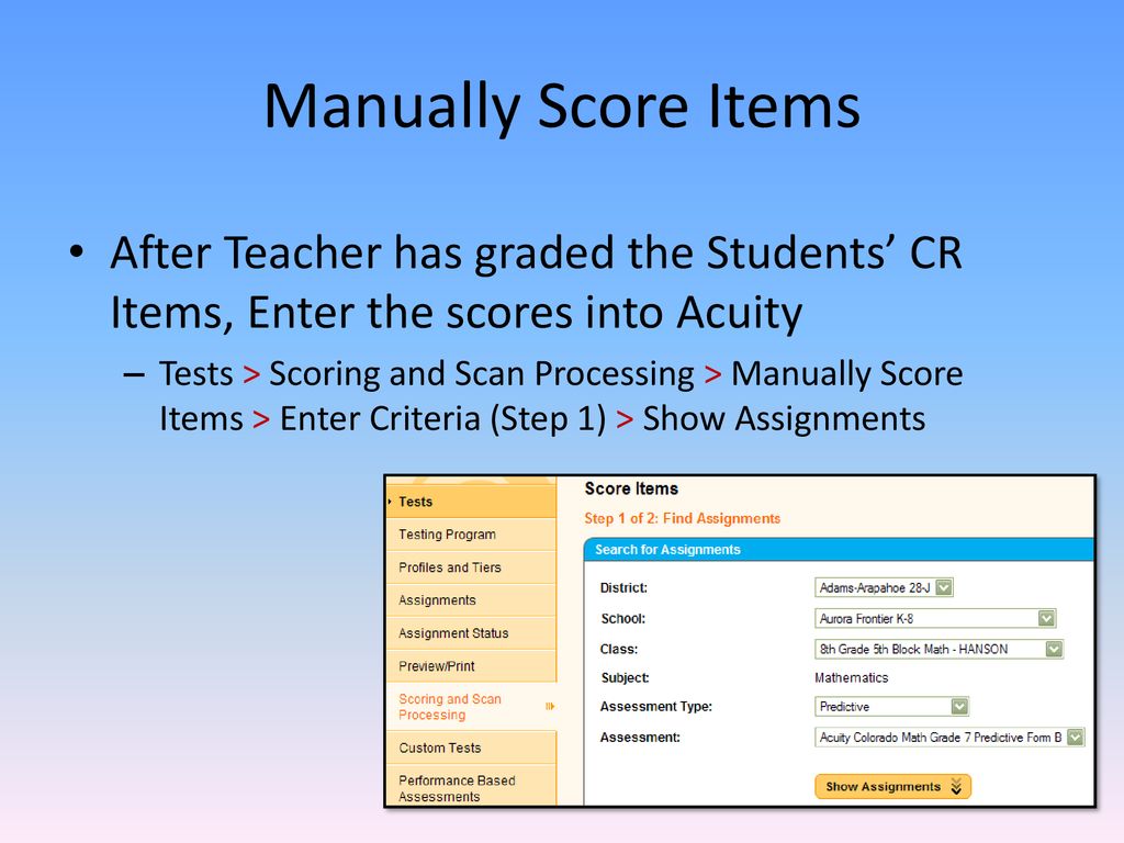 Acuity training i teacher introduction ppt download
