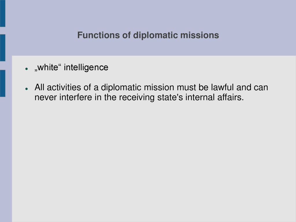 Functions of diplomatic missions