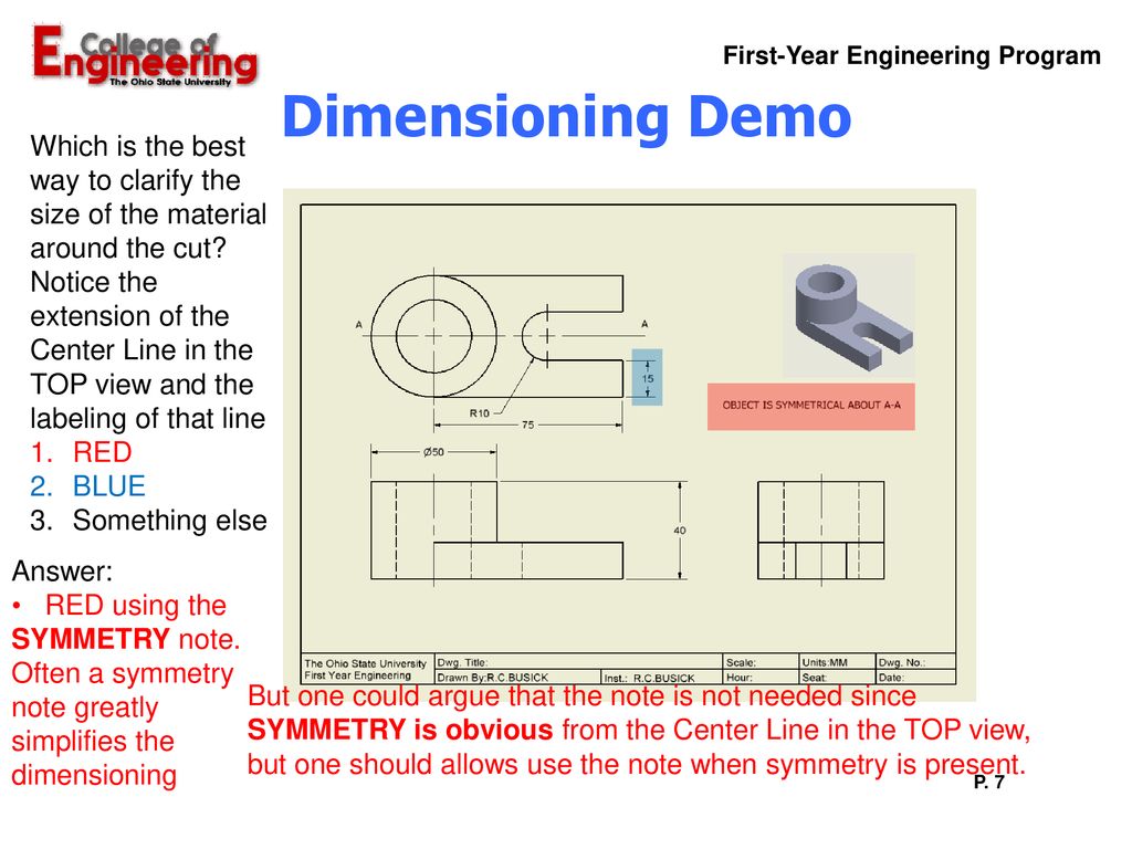 Dimensioning Demo Let’s Dimension It Should We SIZE It? - Ppt Download