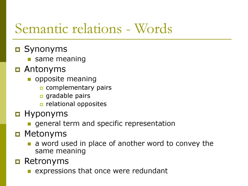 Words Lolling and Rise are semantically related or have opposite meaning