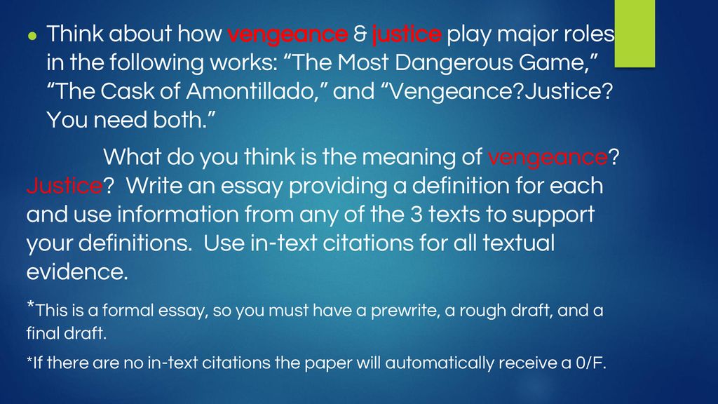 Culminating writing task vengeance justice ppt download