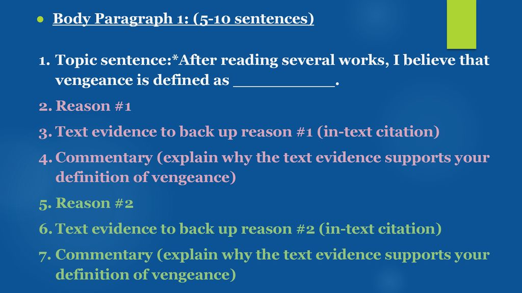 Culminating Writing Task Vengeance Justice Ppt Download