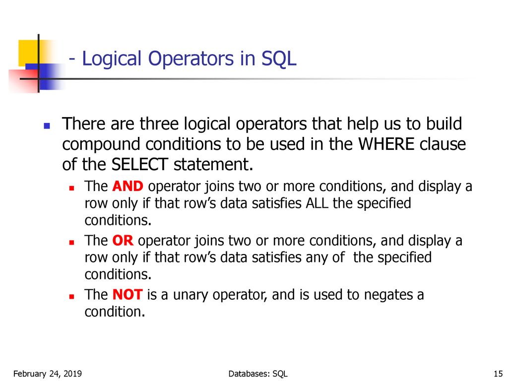 Structured Query Language - SQL - ppt download