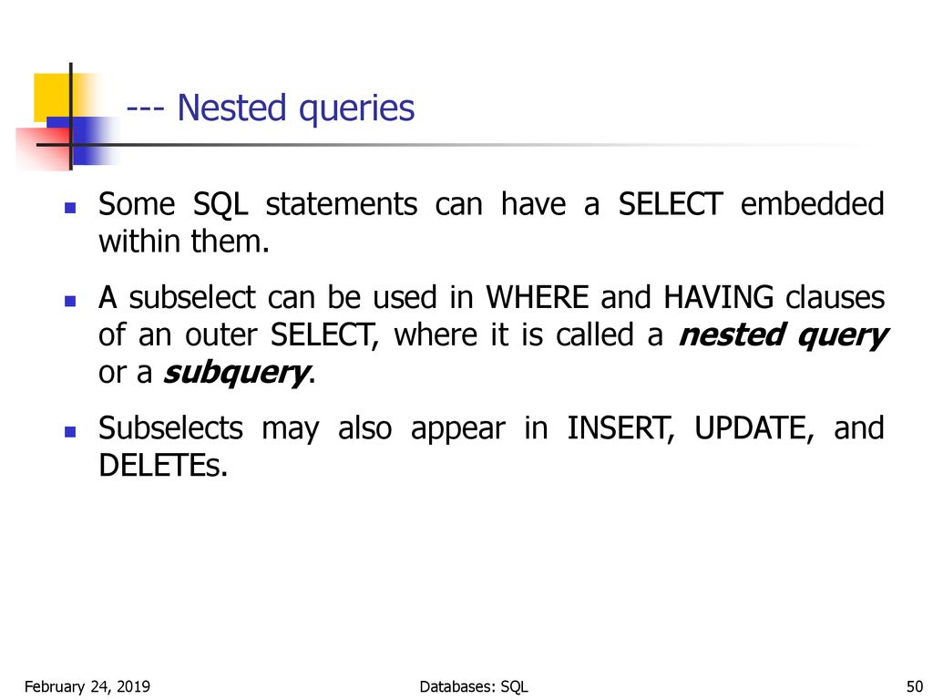 Structured Query Language - SQL - ppt download
