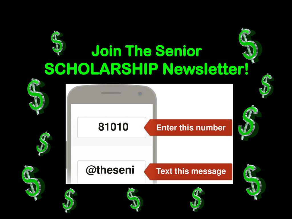Join The Senior SCHOLARSHIP Newsletter!