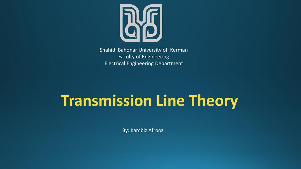 Transmission line theory ppt download