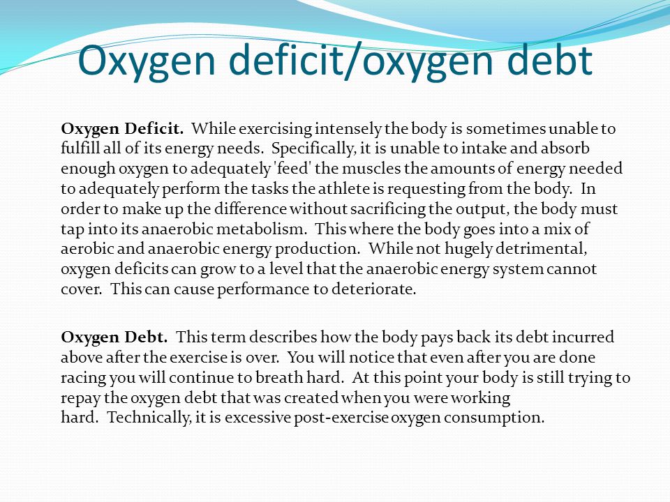 Déficit en oxygène : définition et explications