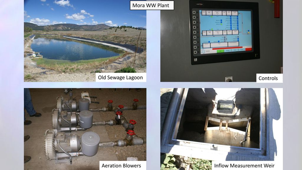 Mora WW Plant Old Sewage Lagoon Controls Aeration Blowers Inflow Measurement Weir