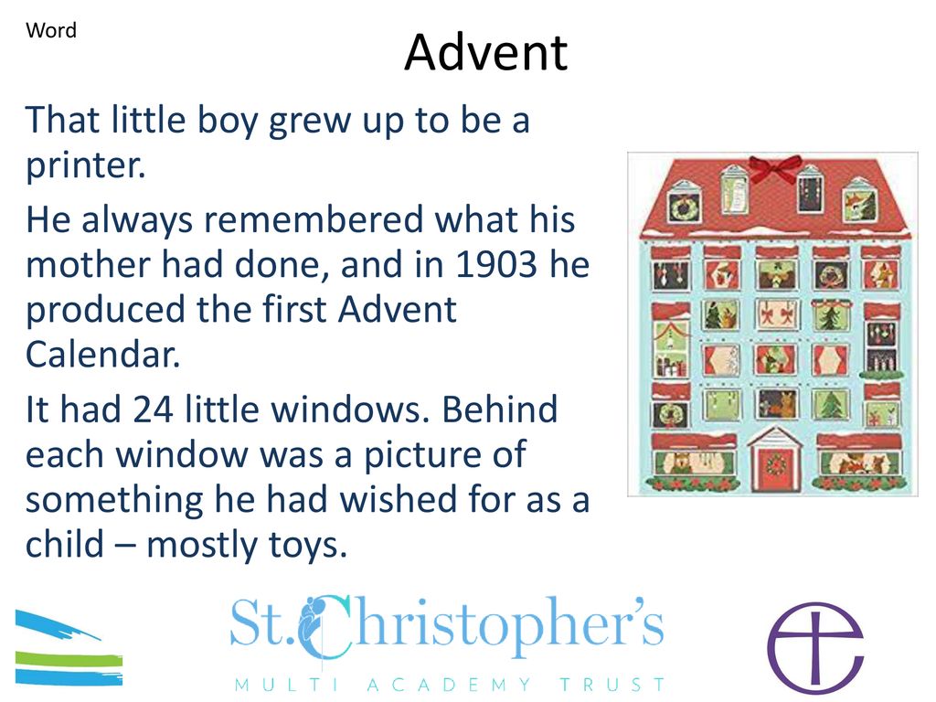 Advent The purpose of the tutor reflections are to ppt download
