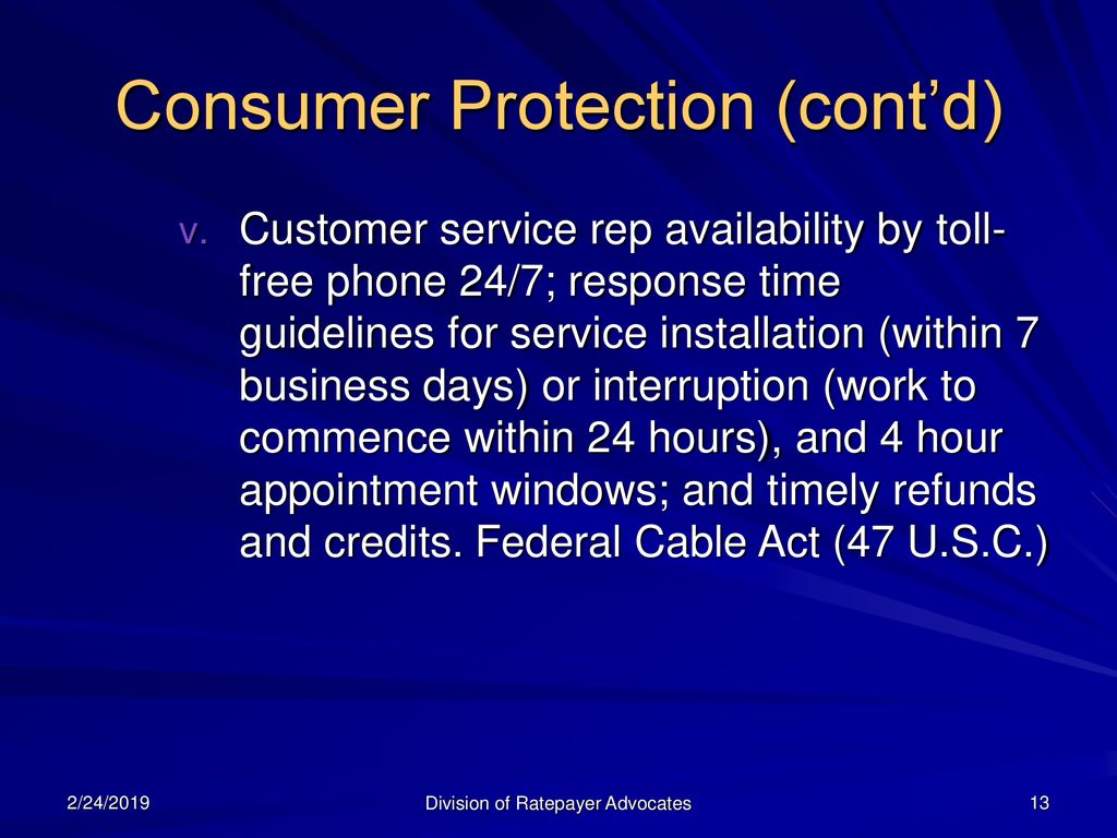 Consumer protection under statewide video franchises ppt download