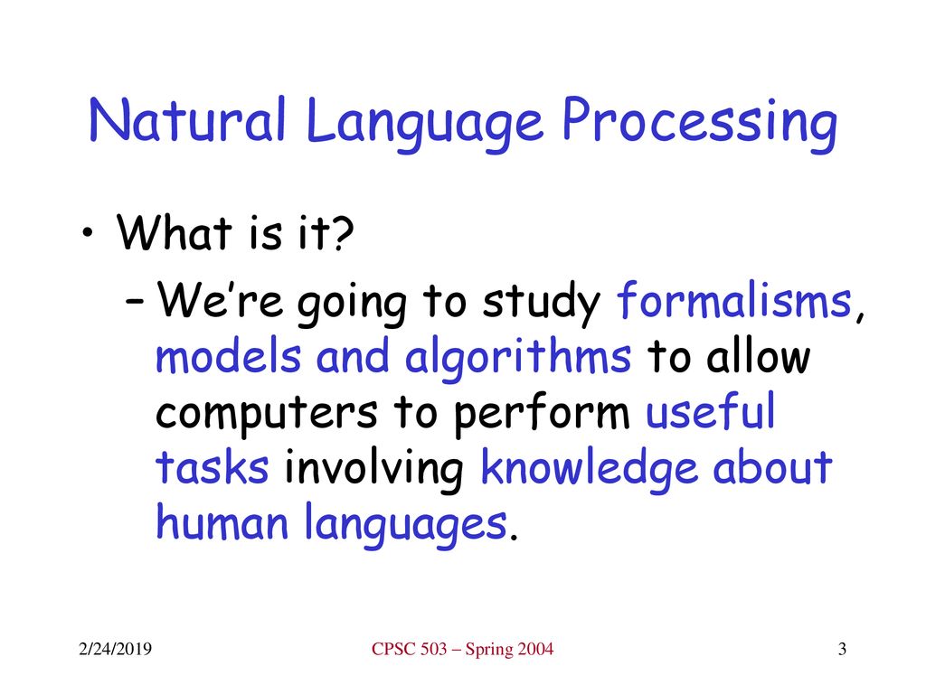 CPSC 503 Computational Linguistics - ppt download