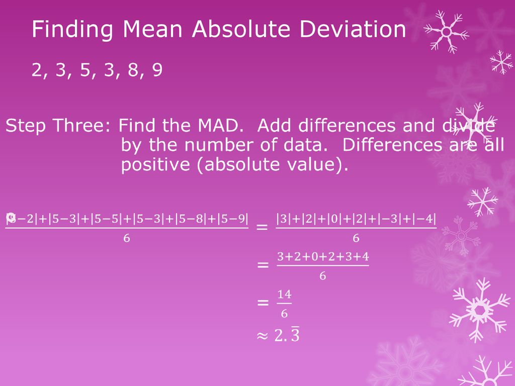 Mean absolute deviation ppt download