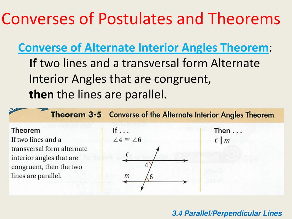 3 4 Parallel And Perpendicular Lines Ppt Download