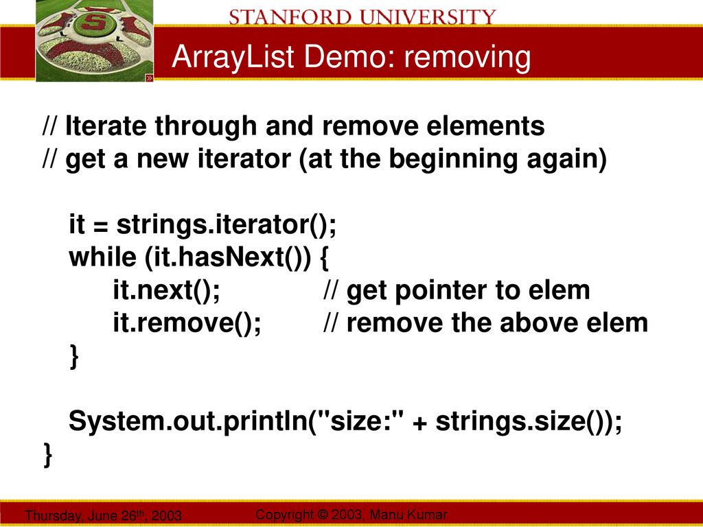 Manu Kumar CS193J: Programming in Java Summer Quarter 2003 Lecture 3 ...