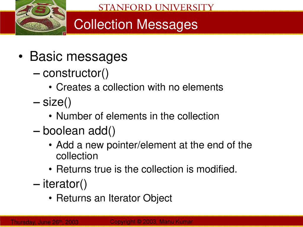 Manu Kumar CS193J: Programming in Java Summer Quarter 2003 Lecture 3 ...