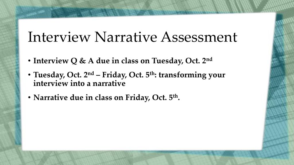 Interview Narrative Assessment Ppt Download interview-narrative-assessment-ppt-download