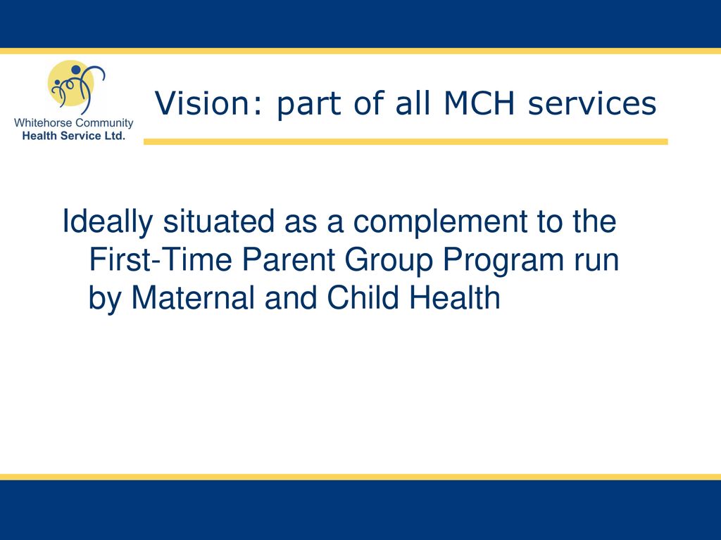 Vision: part of all MCH services