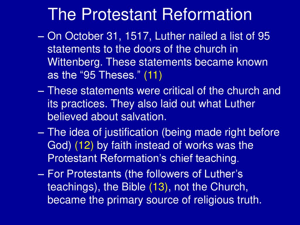 The Protestant Reformation - Ppt Download