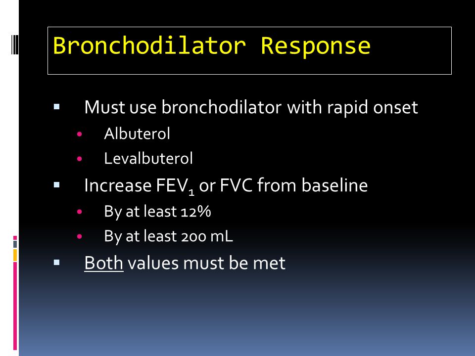 Bronchodilator Response