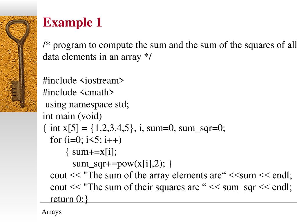Arrays Lecture ppt download