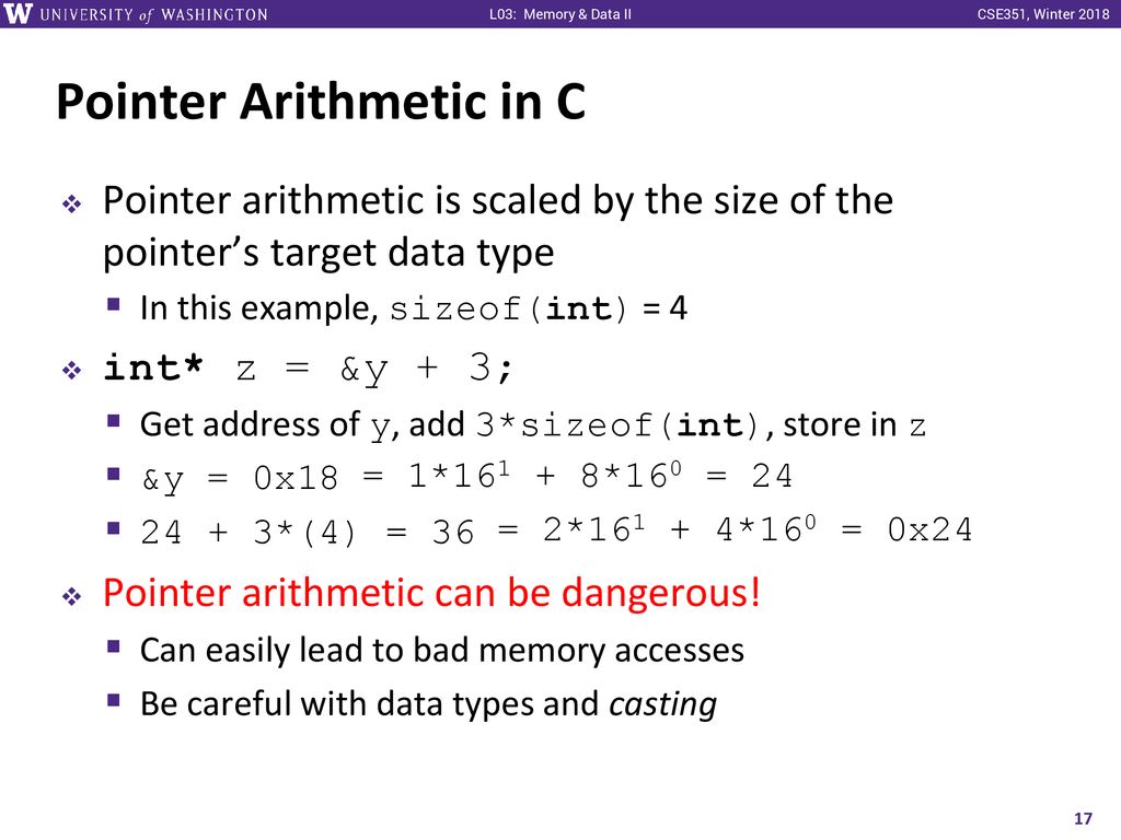 Memory, Data, & Addressing II CSE 351 Winter ppt download