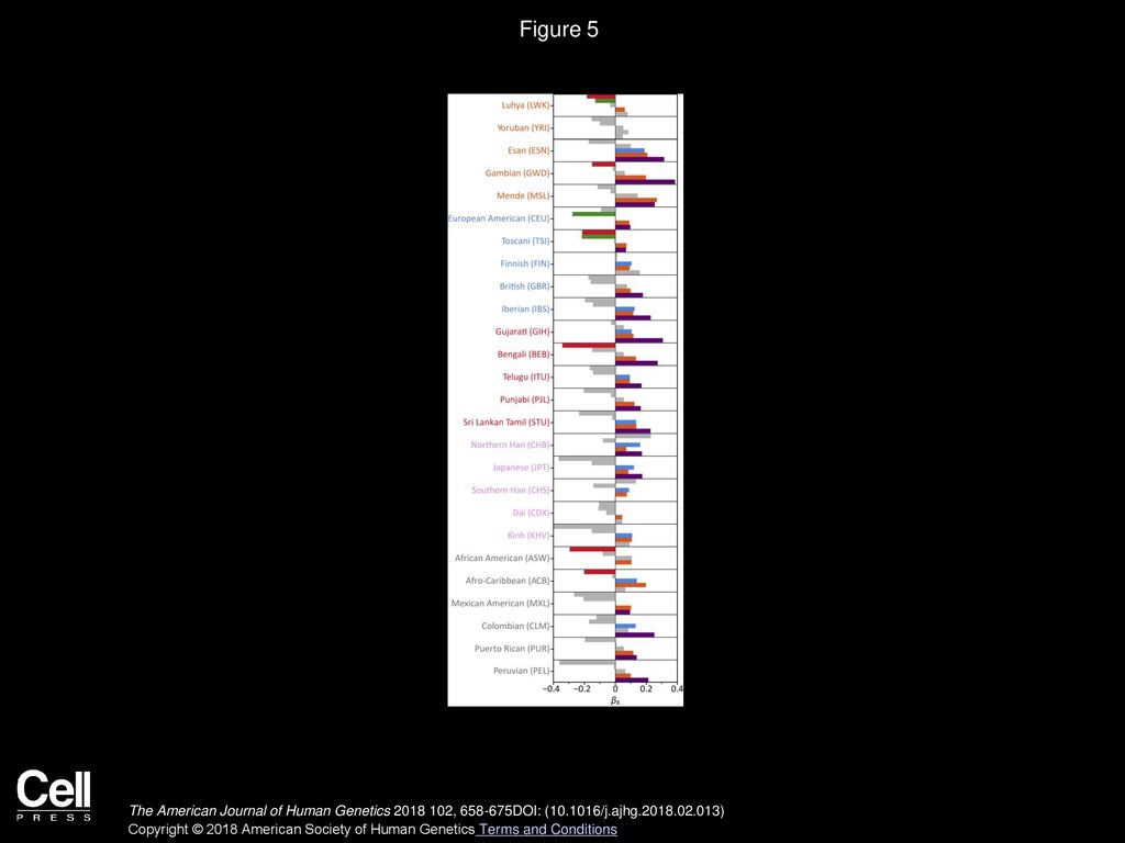 Figure 5 Differences in the Rate of Gain of Damaging and Nondamaging Homozygotes in Each Population.