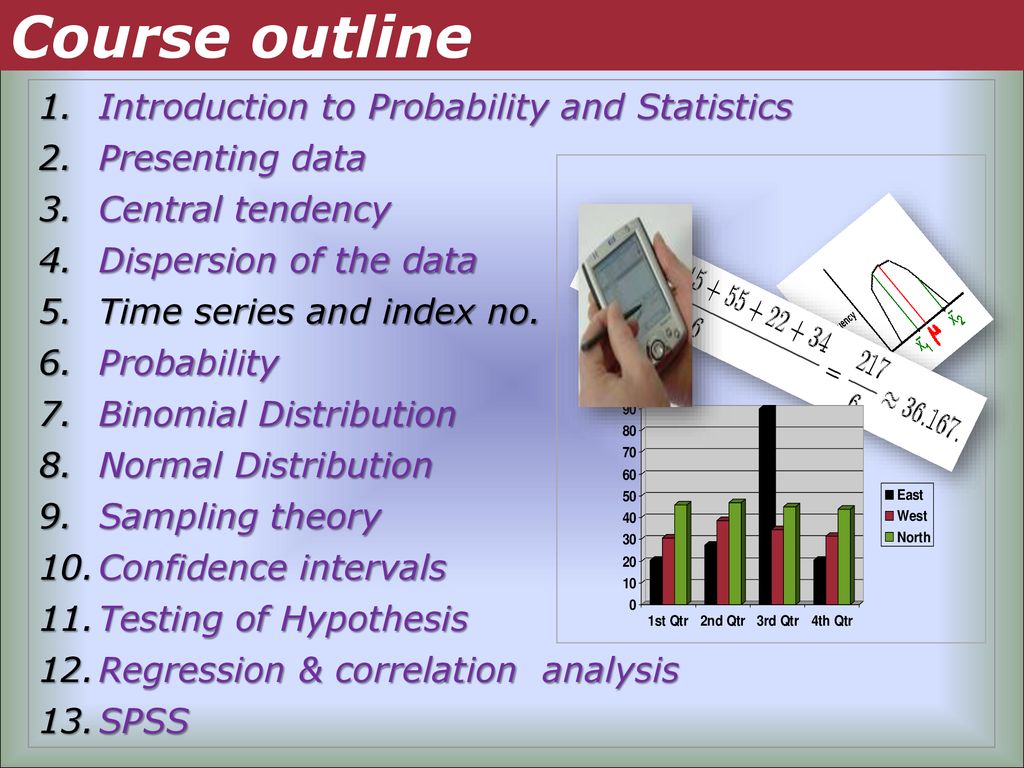 Course outline Introduction to Probability and Statistics