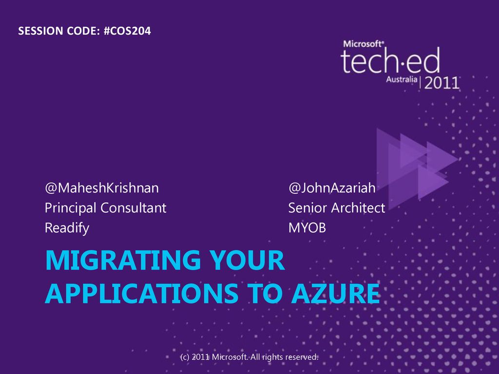 Migrating Your Applications To Azure - Ppt Download