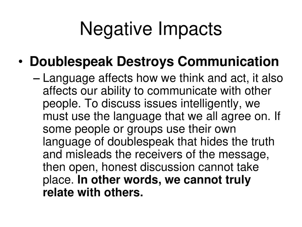 Language and doublespeak ppt download