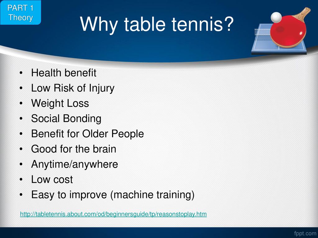 Health Benefits of Table Tennis