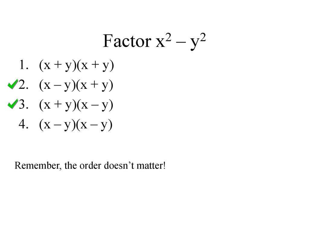4 Steps For Factoring Difference Of Squares Ppt Download 4 Steps For Factoring Difference Of Squares Ppt Download