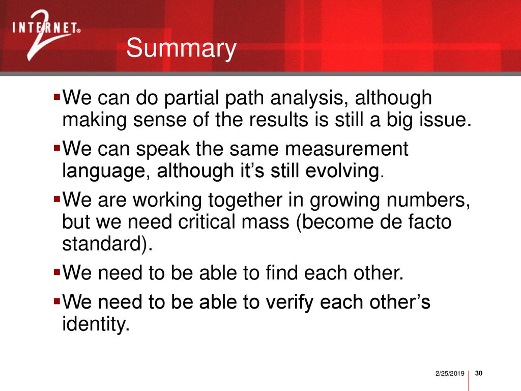 Summary We can do partial path analysis, although making sense of the results is still a big issue.