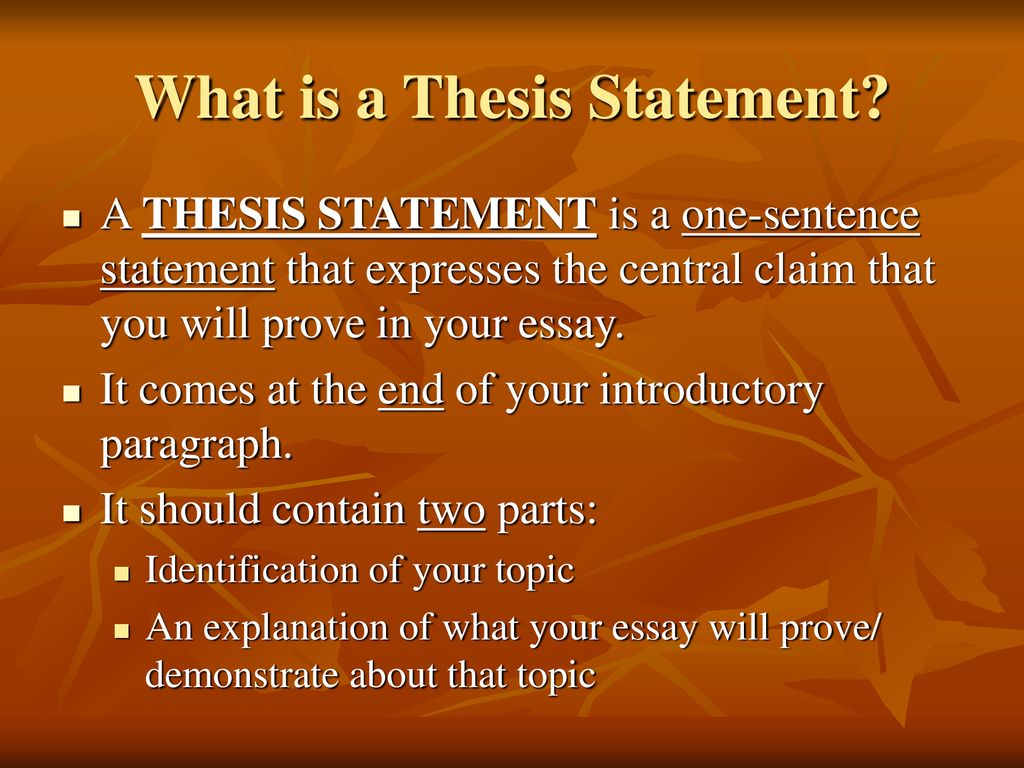 Writing Thesis Statements - ppt download
