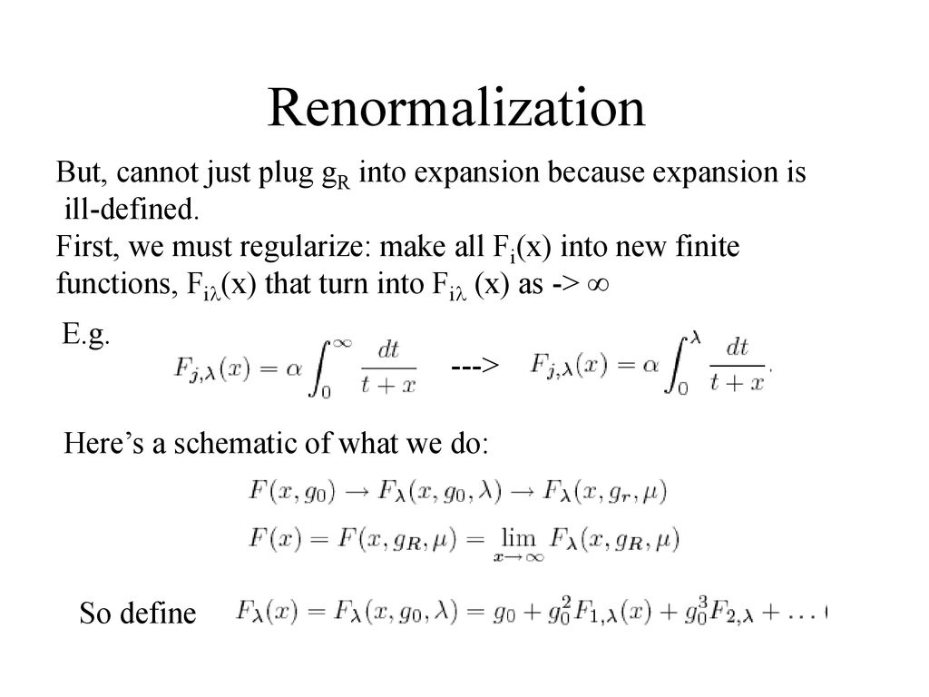 Renormalization and the renormalization group ppt download