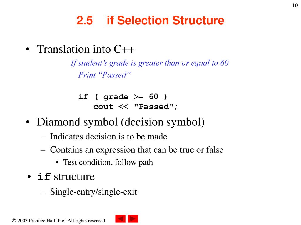 2.5 if Selection Structure