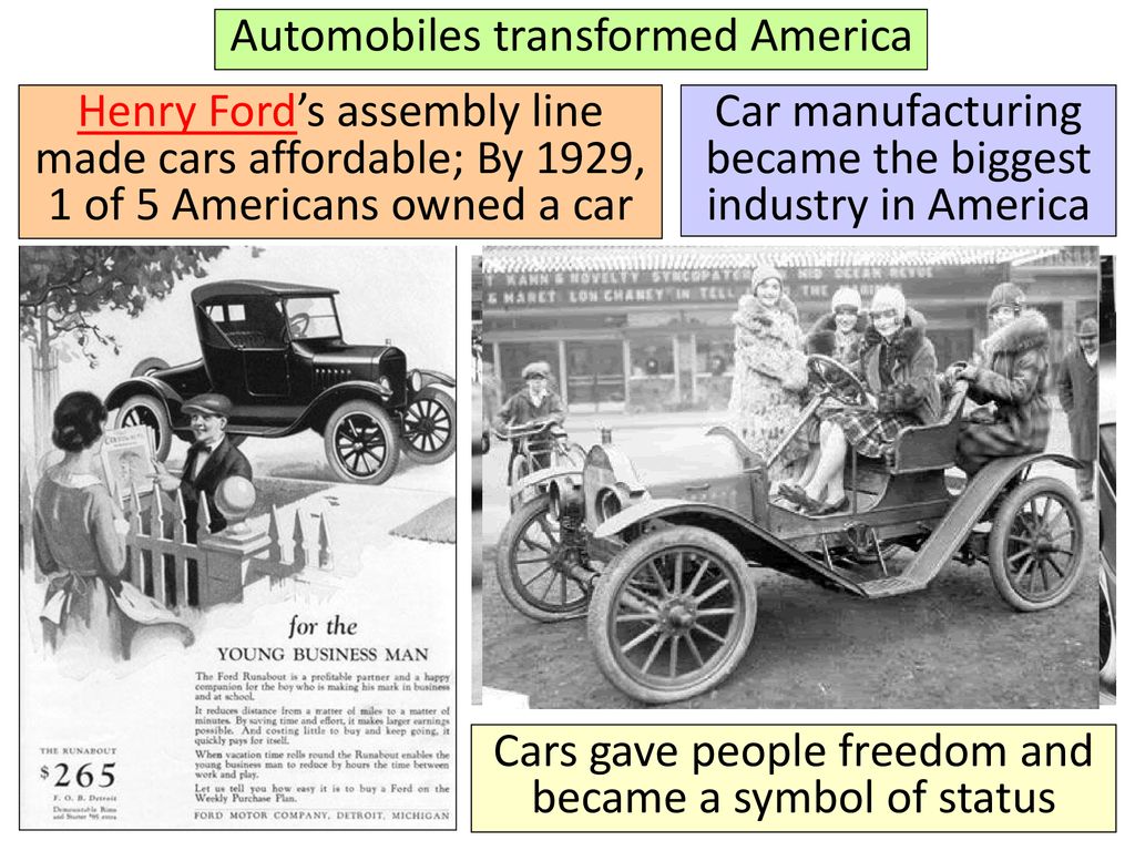 Automobiles transformed America