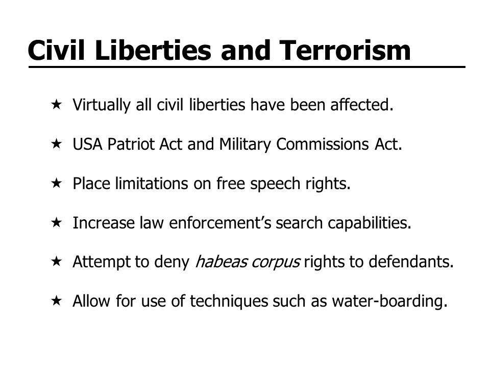Civil Liberties and Terrorism