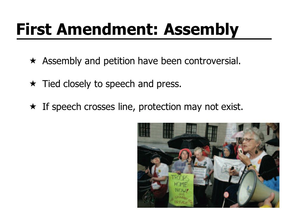 First Amendment: Assembly