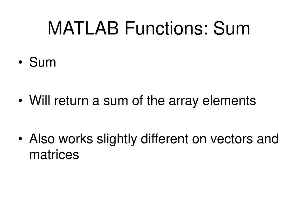 Introduction to MATLAB - ppt download